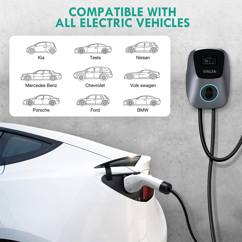 Vinlen EV Charger Level 2,48A 240V 11.5KW Smart J1772 Electric Vehicle Charging